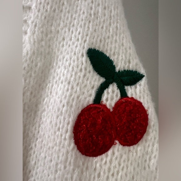 Love Tree Cherry Embroidered Knit Cardigan - Picture 9 of 10